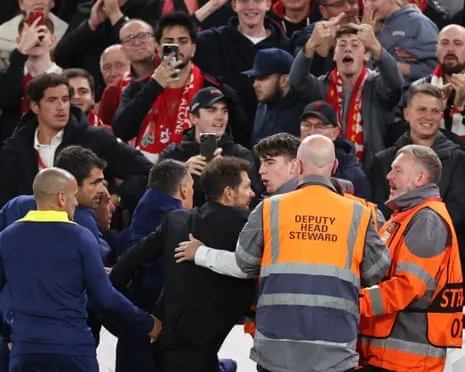 Diego Simeone, Liverpool's Home Ground and Verbal Exchanges in the Stadium
